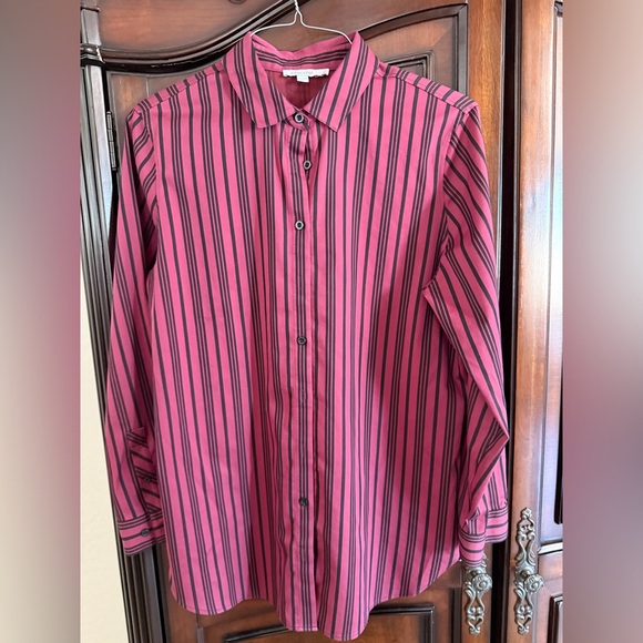 Chicos No Iron Shirt Collection 5 long Sleeve tunic length Sz L/2 - Picture 5 of 6